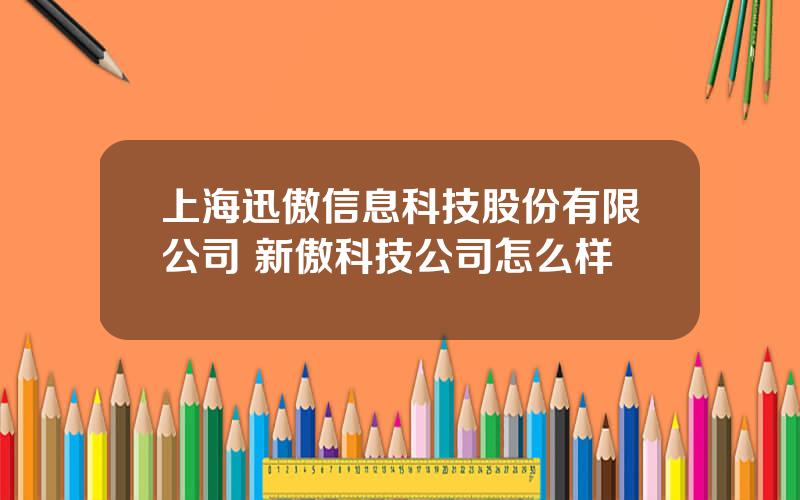 上海迅傲信息科技股份有限公司 新傲科技公司怎么样